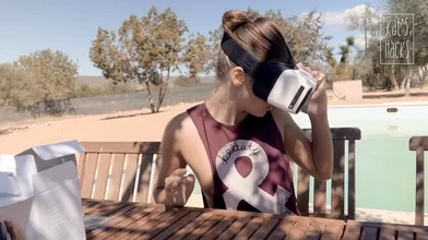 Brunette Flashing Her Titties And Pussy Outdoors In Public