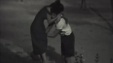 Hardcore voyeur bang at public place