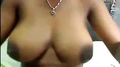 Black Girl Shows Off Her Breasts On Webcam