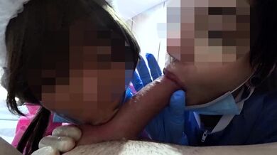 TWO NURSES decided to try out my NEW DICK in practice