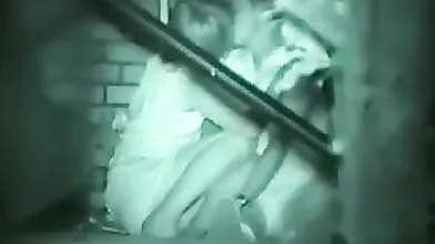 Amateur gives outdoor blowjob