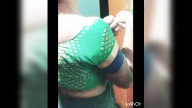 Devi aunty jacket open boobs