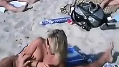 Couples have Sex at a public nude beach