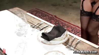 Big tits MILF Simone Sonay service big cock with mouth and shaved pussy BDSM training