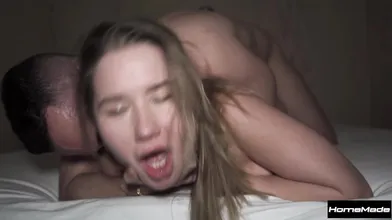 Busty Blonde Rides Massive Cock