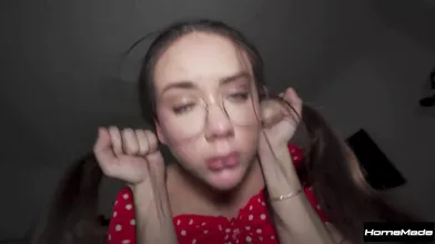 HER FIRST THREESOME - They Fucked Her All Night - Vixi Rafi