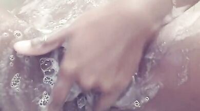 Tamil girlfriend fingering in bathroom