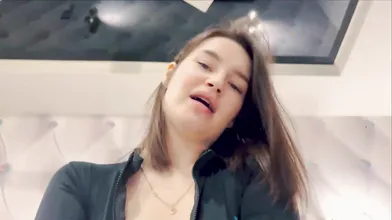 Amateur Olivia Moore caught me masturbating off and was glad to join in for some