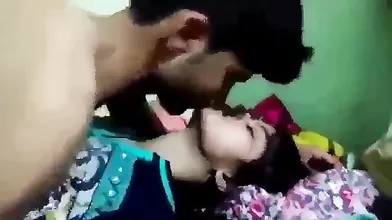Girlfriend boyfriend enjoying in bed
