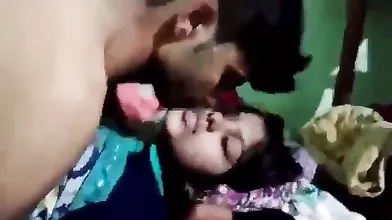 Girlfriend boyfriend enjoying in bed