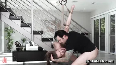 Spencer Bradley In Bondage Suspension for Boss Tommy Pistol Hardcore Hairy Pussy Fuck