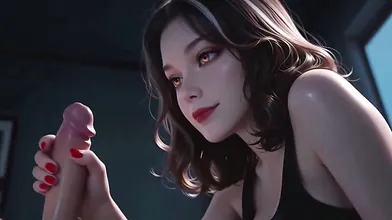 Hot AI Brunette Blowjob Makes You Cum In Her Mouth