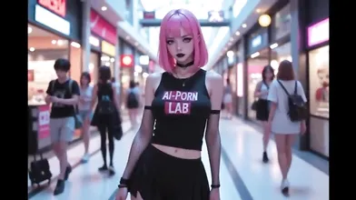 Pink Haired Busty AI Teen Fucked By BWC