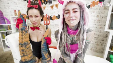 The Girls Have Planned a Scary Halloween