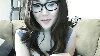 Asian Webcam Slut Strips and Rubs Her Pussy