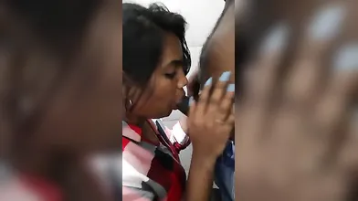 Indian Sexy Slutty College Girl Suck BF's Dick In A College Washroom