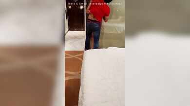 Babe Threesome Fun With Muscular Big Bull one