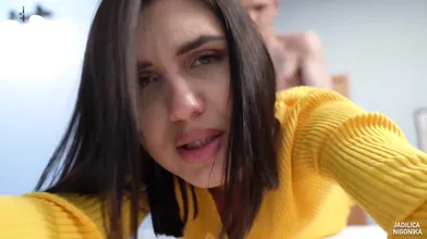 Real public hook-up with stepfather and chum's daughter Jadilica for homework, t