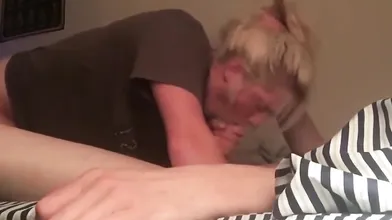 Passionate Blondes Give Amazing Head To Her BF