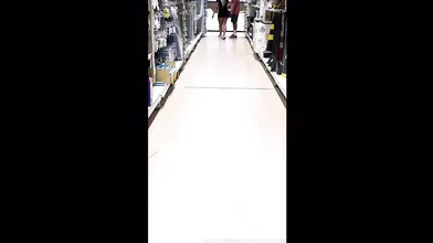 Wife With Stranger In Store Bathroom