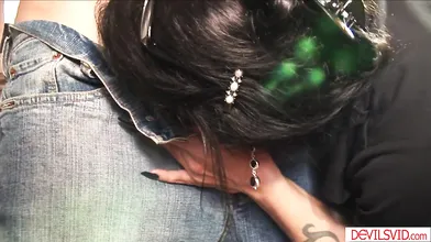 Busty hairy milf Nina Swiss enjoying her bitchbois big cock