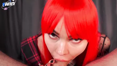 Sucked the boss's weenie for the best XXX porn!