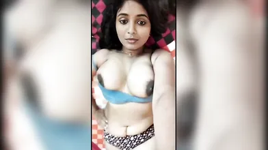 Gouthami reddy manthena removed dress & showing her bra & Milky boobs on bed