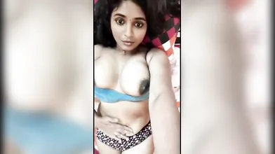 Gouthami reddy manthena removed dress & showing her bra & Milky boobs on bed
