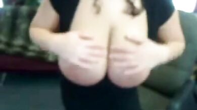 Big-Breasted Spanish Amateur Teases on Webcam