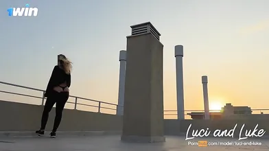 We hit the terrace, drilling outdoor - hottest XXX!