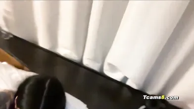 Tattooed babe sucks shemale cock hard and deep