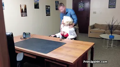 Principal fucking the slutty chemistry teacher so she can do her own thing
