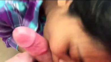 Indonesian Maid Sucks White Cock