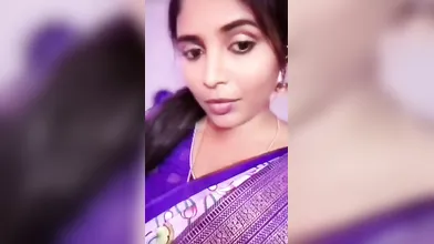 Gouthami reddy manthena in blue saree & showing her bra and milky boobs video