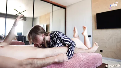 My nymphomaniac girlpatron can't get enough of my thick cock. She enjoys getting