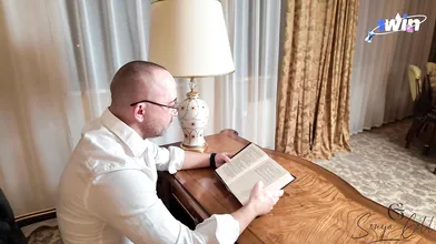 Dirty chatting slut secretary cheats on her spouse with her manager during a wil