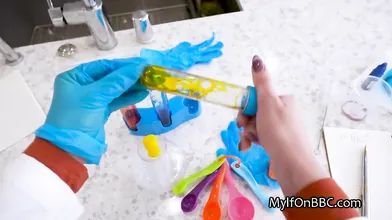 Riding colleagues big black dick in the name of science