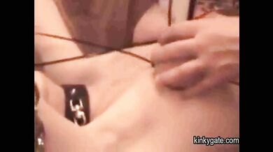 Yasmine's compressed, extremely tied boobs