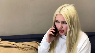 Sexy light-haired with ample culo gives doggystyle bj -