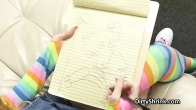 Nymph patient sees a dick in everything so she gets a hard one