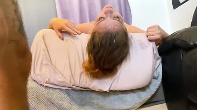 Redhead Gets a Rough Throat Fucking