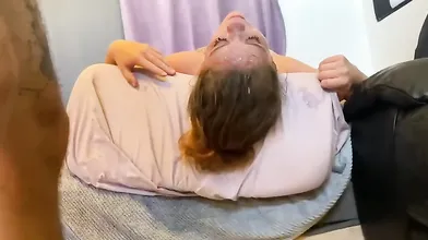 Redhead Gets a Rough Throat Fucking