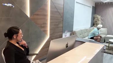 Colombian hottie secretary blows client in office, jism on her face, doggystyle