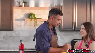 Petite stepdaughter sucks stepdads cock