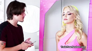 Busty beach babe android does the full package