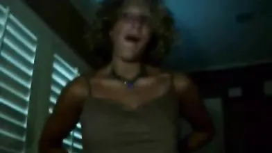 Blonde Amateur Strips on Webcam Wearing a Blue Necklace