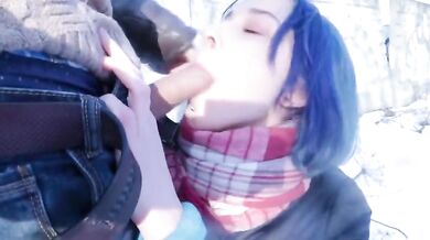 Teen Schoolgirl Gives Risky Public Blowjob in the Park