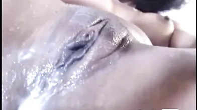 Slim Ebony Beauty Plays with Dildo on Webcam