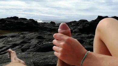 Public Beach Hardcore POV with Teen Amateur