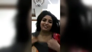 Gouthami reddy manthena showing her white bra & big milky boobs in bedroom video